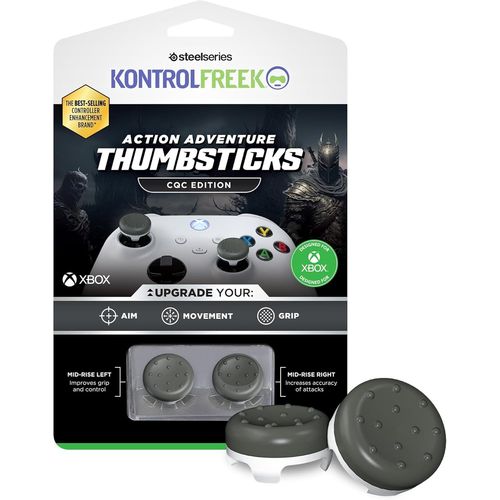 Gothicana By Empcqc Classic Pour Manette Xbox One Et Xbox Series X | Baguettes De Performance | 2 Concaves Mi-Hautes | Gris/Blanc