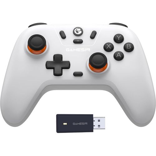 Gothicana By Empmanette Sans Fil Nova Lite, Connectivité Tri-Mode, Manette De Jeu Pc Pour Windows Pc/Switch/Stem/Ios/Android, Avec Déclencheur À Effet Hall, Dualvibration, Turbo, Motion (Blanc)