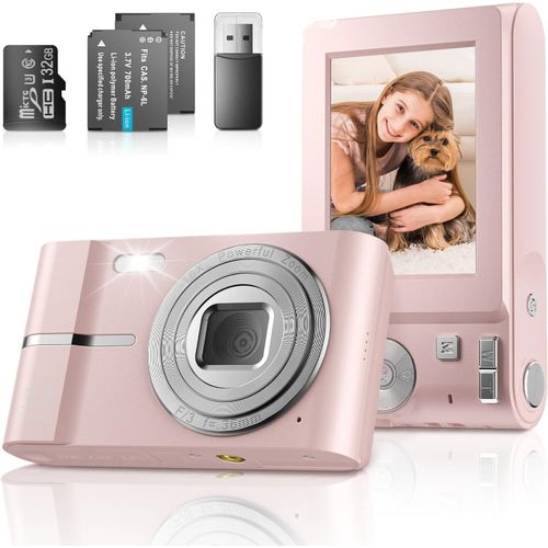 GOTHICANA BY EMPAppareil Photo Numérique,50Mp 1080P Fhd Appareil Photo Compact Avec 32G Carte 16X Appareil Photo Enfant Pour Étudiant Adulte Débutant Cadeau