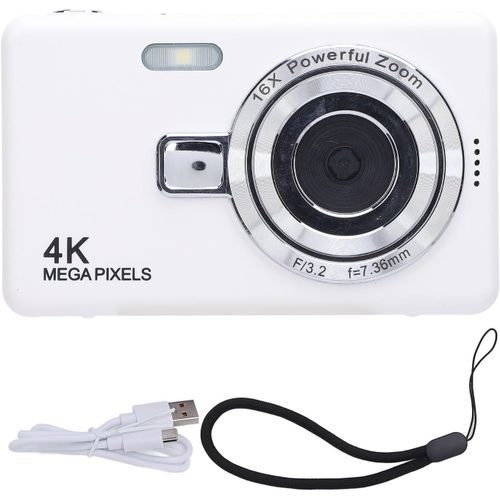 GOTHICANA BY EMPAppareil Photo Numérique Pour La Photographie, Caméra De Vlogging 4K 50Mp Pour Youtube Avec Écran Ips De 2,4 Pouces, Caméra À Zoom Numérique 16X, Caméra Selfie Compacte (64Gb)