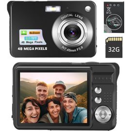 Appareil Photo Numérique, Appareil Photo Vlogging 50MP 1080P Avec Zoom