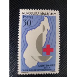 Timbre Madagascar Y T 384 Emblème De La Croix-Rouge 1963 (050509 )