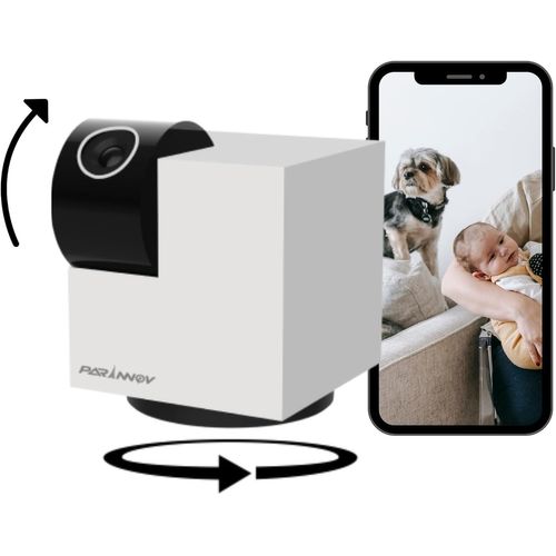 GOUTS ET COULEURSWifi Ptz, Élégante & Discrète, Nocturne, 3Mp, Détection Ia, Suivi Auto, Audio Bidirectionnel, Mode Confidentialité, Camera Interieur Pour Maison Chat Chien Et Animaux, Pet Camera, Al