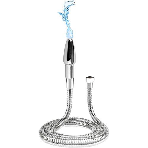 Gouts Et Couleursdouche De Lavement Aluminium, Douche En Métal De Douche De Lavement Vaginal Anal Nettoyant Pour Système De Douche Colon Et 59 Inch Tuyau (Argent)