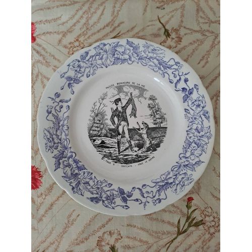 Assiette décorative Parlante. N°8. Les petits bonheurs de la vie. Choisy Le Roi.
