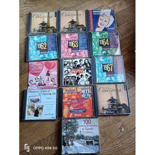 Lot De 27 Cd De Variétés Françaises Diverses (Marianne Melodie Nos Plus Belles Chansons De+ 100 Chansons Françaises De Legende+Les Plus Belles Chansons Françaises + Chantons En Coeur..+ Divers Cd