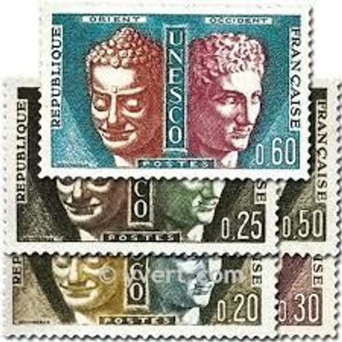 Unesco : Têtes De Boudha Et Hermès De Praxitèle Série Complète Année 1960 Timbres De Service N° 22 23 24 25 26 Yvert Et Tellier Luxe