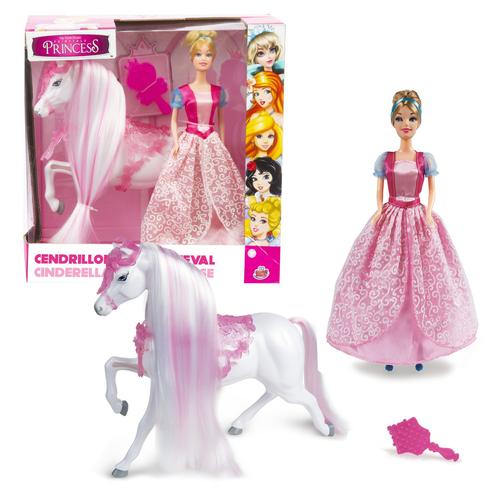 Fairytale Princess Fairytale Princess - Poupée Princesse 30 Cm Avec Cheval + Acc- Cendrillon