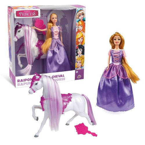 Fairytale Princess Fairytale Princess - Poupée Princesse 30 Cm Avec Cheval + Acc- Raiponce