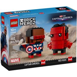LEGO BrickHeadz - Figurines de Captain America et Hulk rouge - 40668