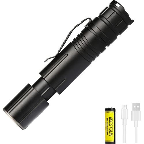 Lampe Torche Led X 50 Rechargeable, 6000 Lumens Élevés, Lampe Torche Tactique X 50 Led Avec 4 Modes, Lampe Torche Zoomable Étanche Pour Une Utilisation Quotidienne, D'urgence, De Randonnée[H1273]