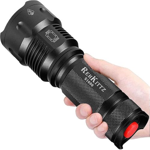 Torche Lampe De Poche Led, 3300 Lumens Lampe Torche Super Grande Lampe De Torche Militaire Tactique Ultra Puissante Ajustable Zoomable Torche, Pour Les Activités Extérieurs Ou Bricolage[H48]