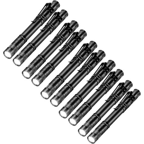 Lampe Stylo À Led, Mini Lampe De Poche, Lampe Stylo Tactique Avec Clip Stylo, Petite Lampe De Poche Mini Aaa, Lampe De Poche D'inspection, 10 Pièces[H1139]