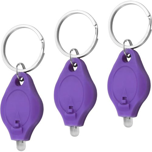 Lot De 3 Mini Porte-Clés Led Uv - Lampe Torche De Poche Portable - Pour Vérificateur D'argent - Détection D'agents Fluorescents - Pour Le Camping, La Randonnée, Les Voyages Et L'éclairage D'[H1152]