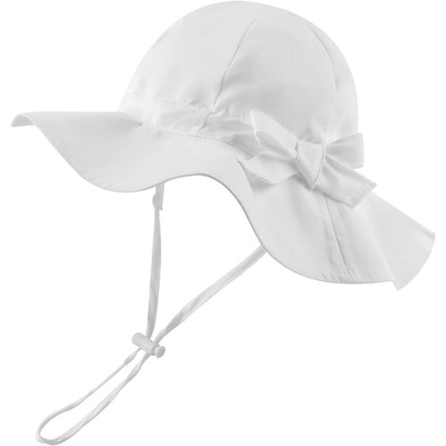 Chapeau Bébé Fille N?ud Large Bord Chapeau De Soleil Protection Solaire Bob Pour Enfant Fille 0 Mois À 8 Ans