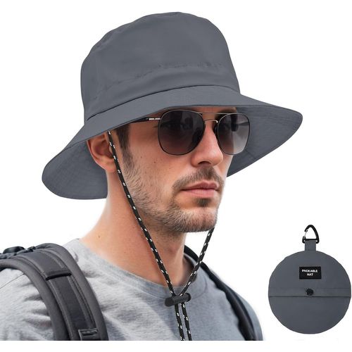 Chapeau De Pluie Imperméable Pour Homme | Chapeau Seau | Chapeau D'été Pour Homme | Chapeau De Soleil Neutre | Chapeau D'extérieur Réglable Pour Homme Et Femme