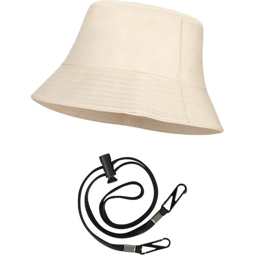 Chapeau De Peche Unisexe, Été Bob Chapeau Pour Hommes Femmes, Bonnet Pecheur En 100% Coton, Bucket Hat Avec Amovible Bretelles Coupe-Vent Pour Extérieur Et Tenues Quotidiennes