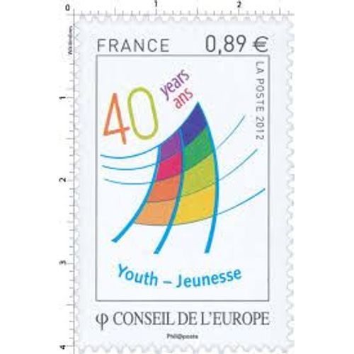 Conseil De L'Europe : 40ème Anniversaire Du Centre Européen De La Jeunesse Année 2012 Timbre De Service N° 153 Yvert Et Tellier Luxe