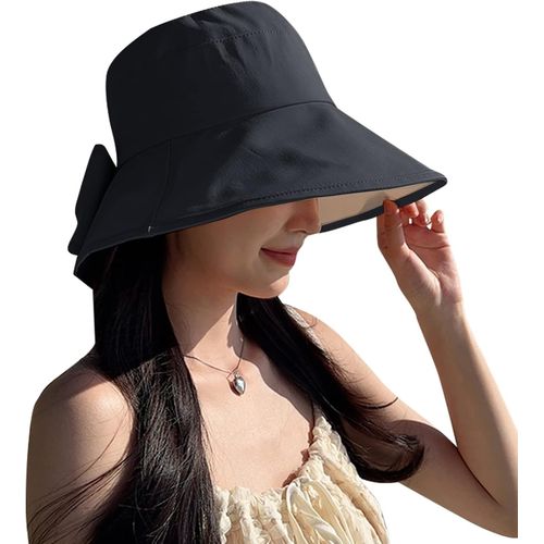 Chapeau De Soleil Pour Femme Large Bord Pliable Anti-Uv Capeline Eté Plage Voyage Vacances Jardinage Avec Cordon De Coupe-Vent