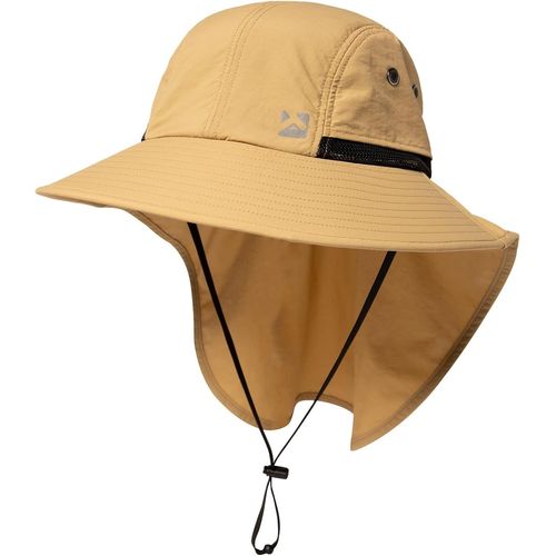 Chapeau De Soleil Imperméable Pour Homme - Large Bord - Protection Solaire - Bonnet De Randonnée - Avec Protection De La Nuque - Pour Safari - Pliable