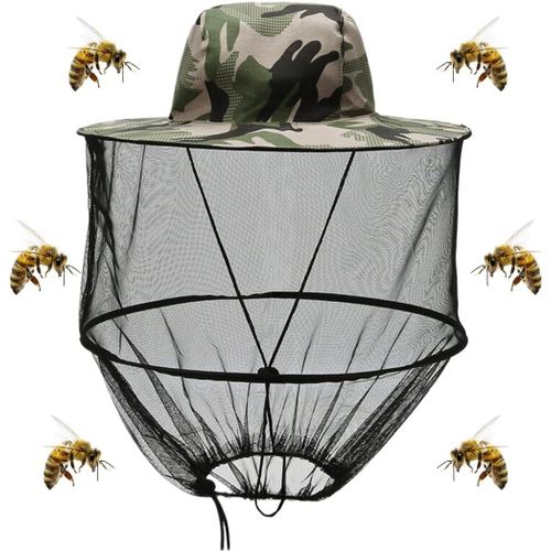 Chapeau Filet Chapeau De Pêche,Chapeau De Masque Anti-Moustique Extérieur,Chapeau Avec Moustiquaire,Filet Repoussant Les Insectes,Mosquito Tête Filets Moucheron Pour Voyages Apiculture Pêche