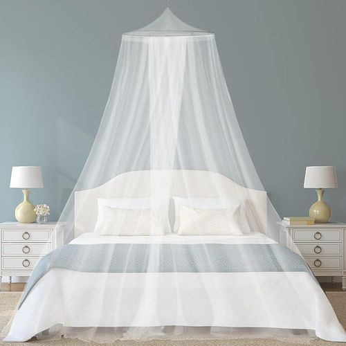 Moustiquaire De Lit,Ciel De Lit Bebe,Moustiquaire Lit Simple/Double,Universelle Moustiquaire Lit Adulte/Enfant 0.6m X 2.5m X 10.5m,Grande Moustiquaire Pour Lit 2 Places,Lit Baldaquin Voyage Pliable