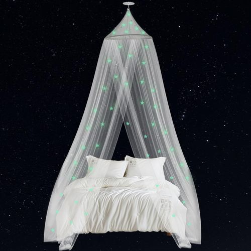 Moustiquaire De Lit, Ciel De Lit Pour Bébé, Moustiquaire Filet Baldaquin, Auvent De Lit Lumineuse, Moustiquaire Avec Étoiles, Ciel De Lit Avec Étoiles Pour Enfant Aux Moustiques D'été