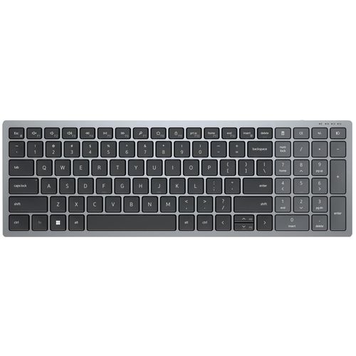Dell KB740 - Clavier - compact, multi-dispositif - sans fil - 2.4 GHz, Bluetooth 5.0 - QWERTZ - Allemand - gris titan - avec 3 years NBD Advance Exchange