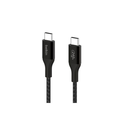 Belkin BOOST CHARGE - Câble USB - 24 pin USB-C (M) pour 24 pin USB-C (M) - USB 2.0 - 2 m - jusqu'à 240 W de puissance - noir