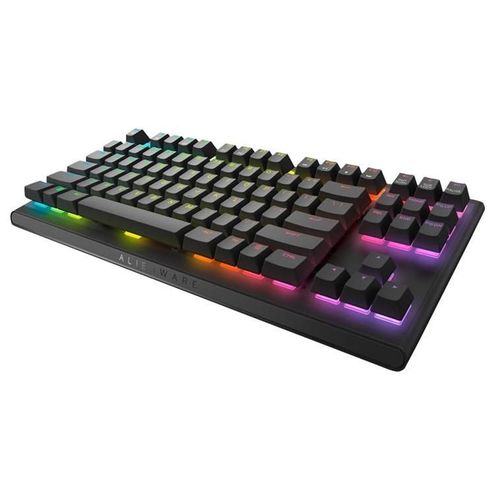 Alienware AW420K - Clavier - sans clé - rétroéclairé - USB - commutateur : CHERRY MX Red - Dark Side of the Moon (Noir) - Pour la vente au détail - boîte