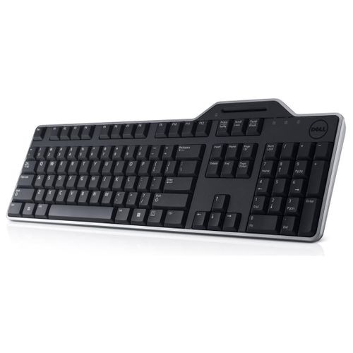 Dell KB813 Smartcard - Clavier - USB - QWERTZ - Tchèque/Slovaque - Noir avec des finitions argent
