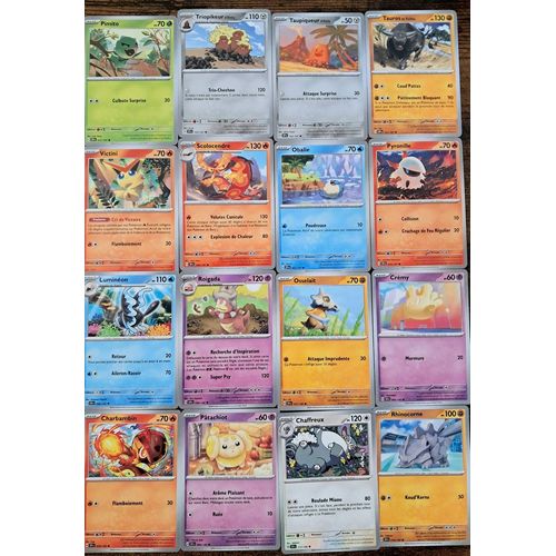 Lot De 16 Cartes Pokemon - Forces Temporelles + Mascarade