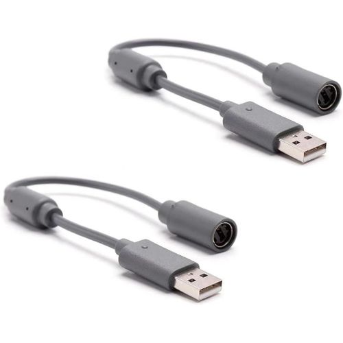 Shiba-: 2 X Cable Adaptateur Usb Compatible Avec Manette Filaire Et Accessoires Sur Console Xbox 360 Et Pc[423]