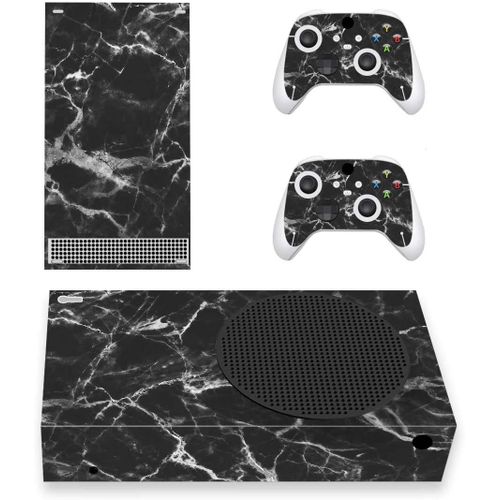 Shiba-Playvital Autocollant Pour Xbox Series S Manette Accessoires,Skin Pour Xbox Series S Console Sticker-Effet Marbre Blanc Noir[96]