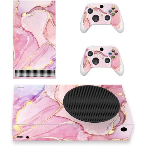 Shiba-Autocollant Pour Xbox Series S Manette Accessoires,Skin Pour Xbox Series S Console Sticker-Effet Marbre Or Rose[106]