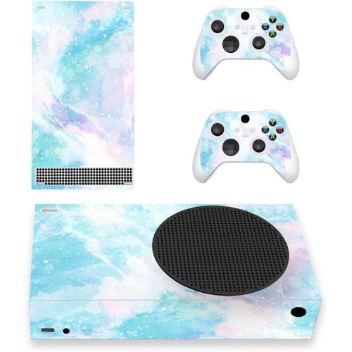 Shiba-Playvital Autocollant Pour Xbox Series S Manette Accessoires,Skin Pour Xbox Series S Console Sticker-Aquarelle Bleu Pâle[108]