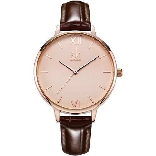Shiba-Shengke Montre-Bracelet Tendance En Maille D¿Acier Étanche, Style Minimaliste, Pour Femmes[719]