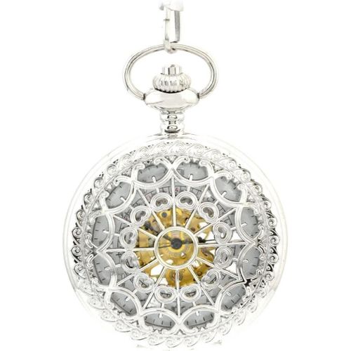 Shiba-Infinite U Montre De Poche Mécanique Pour Homme Femme, Toile D'araignée Squelette Creux Acier Montre De Poche Mouvement Méca[1