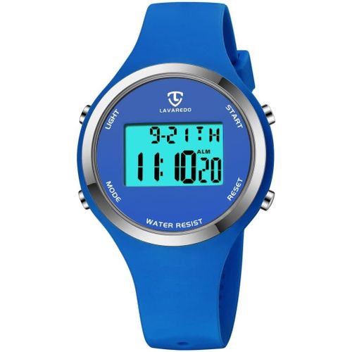Shiba-Aswan Watch Montre Digitale Femme Avec Chronomètre, Eclairage, Alarme, Calendrier-Montres Sport Avec Bracelet En Silicone[350]