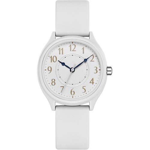 Shiba-Montre Femme Analogique Quartz Étanche Montre Bracelet Silicone Gris Noir Blanc Montre Pour Femme Élégantes Mode Cadeaux[600]