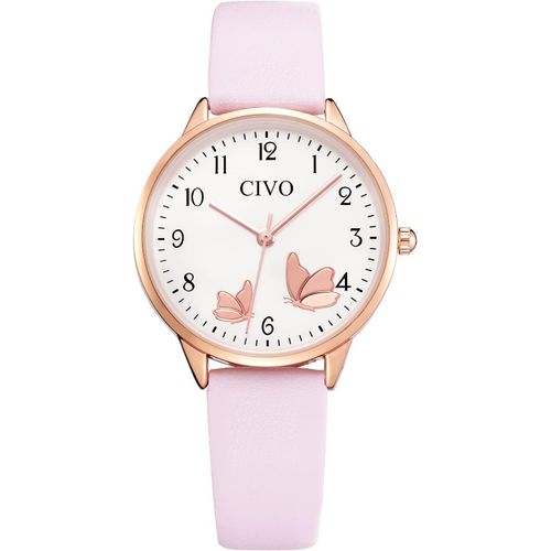 Shiba-Montre Femme Bracelet Cuir Élégant Montre Design Femme Étanche À Quartz Analogique Mode Montres Dames, Cadeau Pour Femme[42]