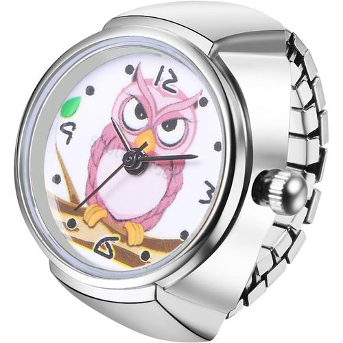 Shiba-Bague Montre Extensible Fantaisie, Montre Bague Doigt Homme Femme Acier Inoxydable Elastique - Analogique Quartz - Etanche 1[6