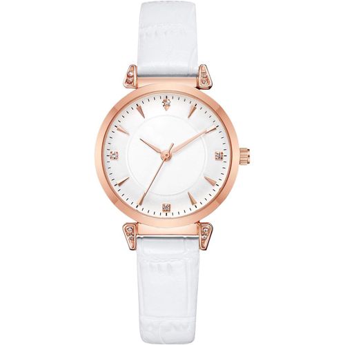 Shiba-Montre Femme Analogique Quartz Étanche Cuir Noir Rose Blanche Montres Pour Femmes Élégante Mode[107]