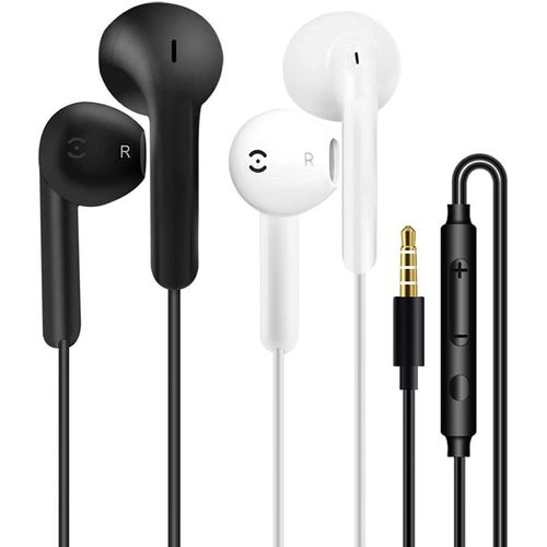 SHIBA-2 Pack Ecouteurs Filaire Écouteurs Intra-Auriculaires Oreillettes Filaires ecouteur Prise Jack avec Micro Casque et ecouteur[2