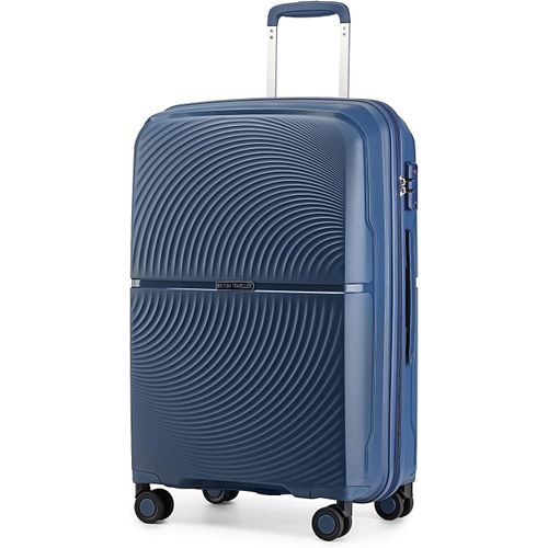 GOUTS ET COULEURSValise Moyenne Taille 68 Liters, Rigide Valise De Voyage À 4 Roulettes Et Serrure Tsa, 67X46X27 Cm (Marine)