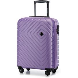 GOUTS ET COULEURSValise Cabine Bagages Cabine Valise De Voyage Bagage À Main Valise Rigide En Abs Avec 4 Roulettes Pivotantes Serrure À Combinaison Poignée Télescopique Cube Line Taille M Violet