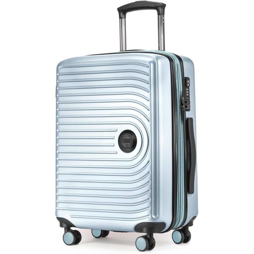 GOUTS ET COULEURSMitte - Bagage À Main 55X40X23, Tsa, 4 Roulettes, Valise De Voyage, Valise Rigide, Valise À Roulettes, Valise Bagage À Main, Valise Bagage Cabine, Bleu Piscine