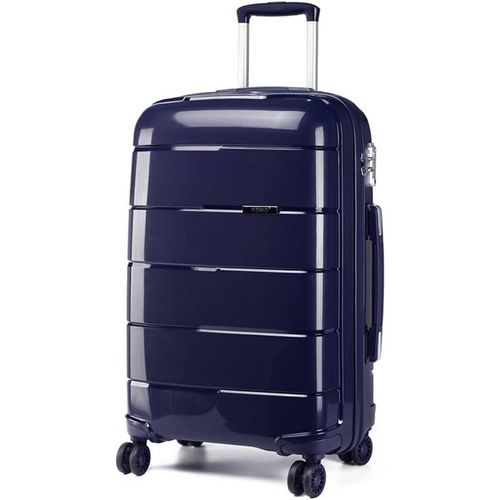 GOUTS ET COULEURSBagage De Cabine Valise Rigide En Polypropylène Léger 4 Roulettes Avec Serrure Tsa (Bleu Marine, S (55Cm - 38L))
