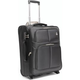 GOUTS ET COULEURSExtensible 55X40X20 À 55X40X23 Ryanair Priorité Lufthansa Et Plus Taille Maximale Bagage À Main Valise Bagage Cabine 55X40X20 55X40X23 2 Roues Avec Serrure Tsa (Noir)