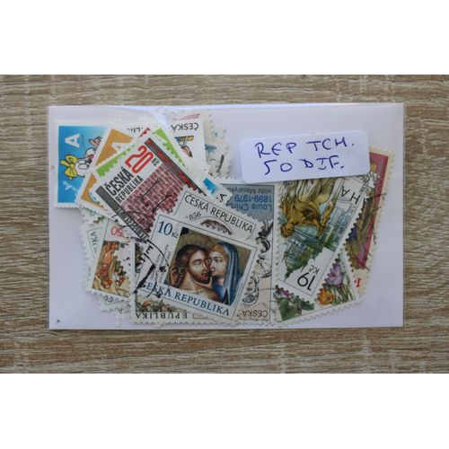 République Tchèque 50 Timbres Différents